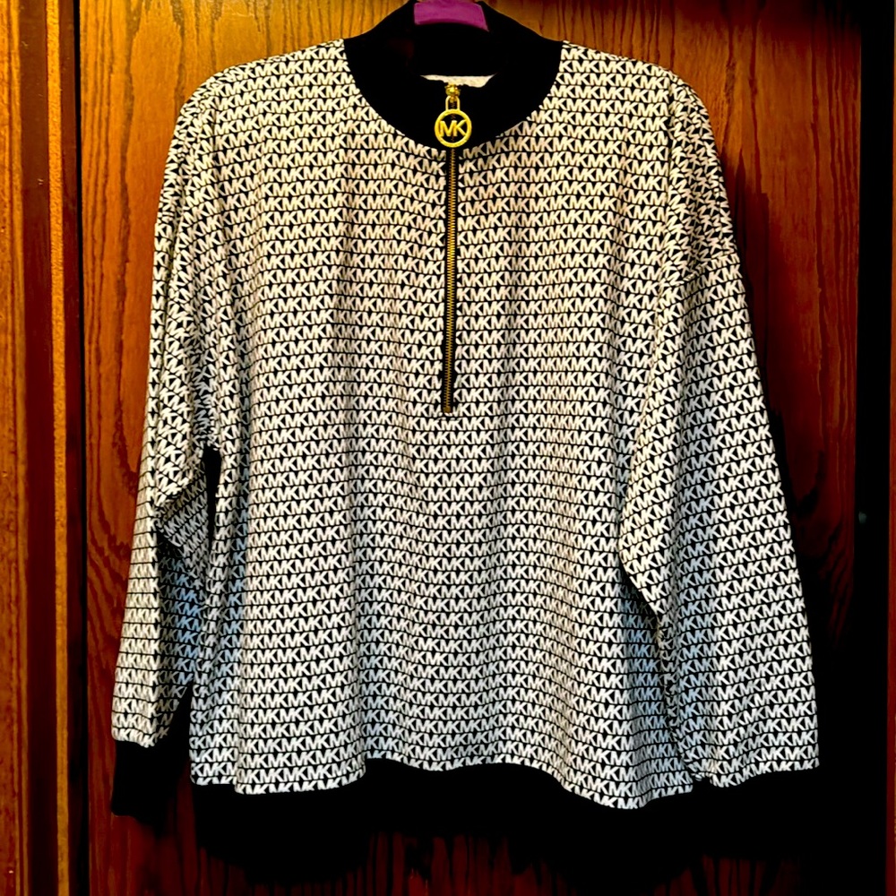NWOT Michael Kors 3/4 Zip Top - 2x